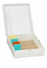 CAJA HISTOLOGICA  PLASTICA PARA 25 PORTAS